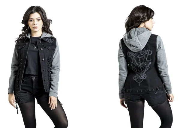 Black Premium by EMP – Celtic Snake Denimjacke (EMP)