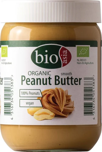 Bioasia Bio Erdnussbutter – 100% Erdnüsse, cremig, 500g