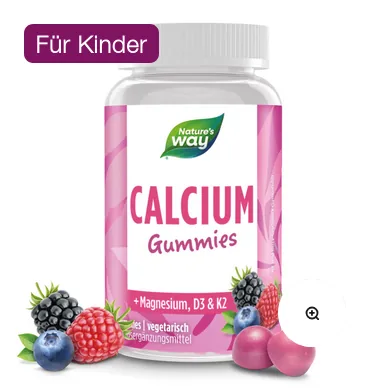NaturesWay Calcium Gummies – 500mg Calcium mit Magnesium D3 & K2, vegetarisch