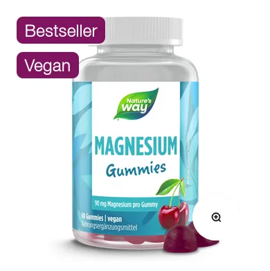 NaturesWay Magnesium Gummies – 90mg Magnesiumcitrat, vegan, Festival Kater-Prävention