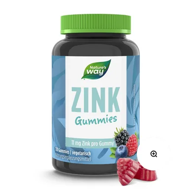 NaturesWay Zink Gummies – 22mg hochdosiertes Zink, Mixed Berry, 120 Stk.