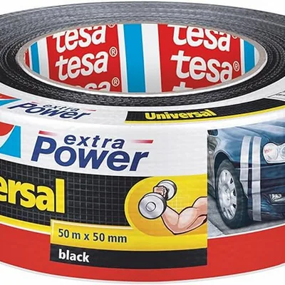 tesa extra Power Universal Gewebeband Schwarz – 50m