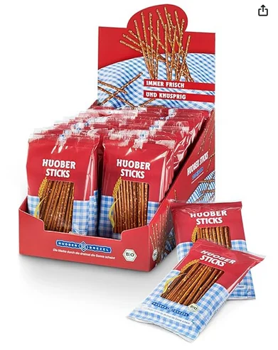 Huober Bio Sticks – Salzstangen Portionsbeutel 30×40g