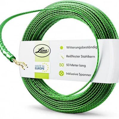 Luna® Wäscheleine 50m – Stahleinlage